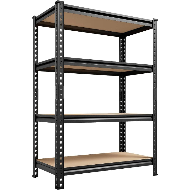 REIBII 24''W Storage Shelves 1600lbs, 4 Tier Adjustable Metal Shelving