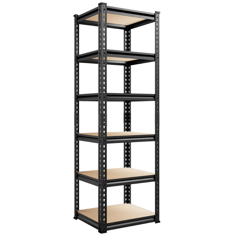 REIBII 6-Tier Storage Shelves, Shelving Unit for Kitchen Warehouse