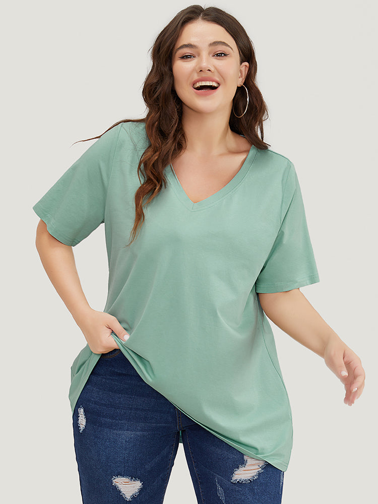 UltraCool Solid Slightly Stretchy Drop Shoulder T-shirt