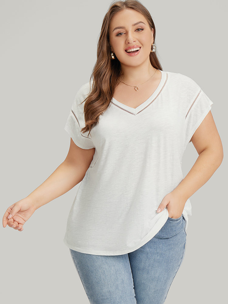 Plain Cut Out Heather T-shirt