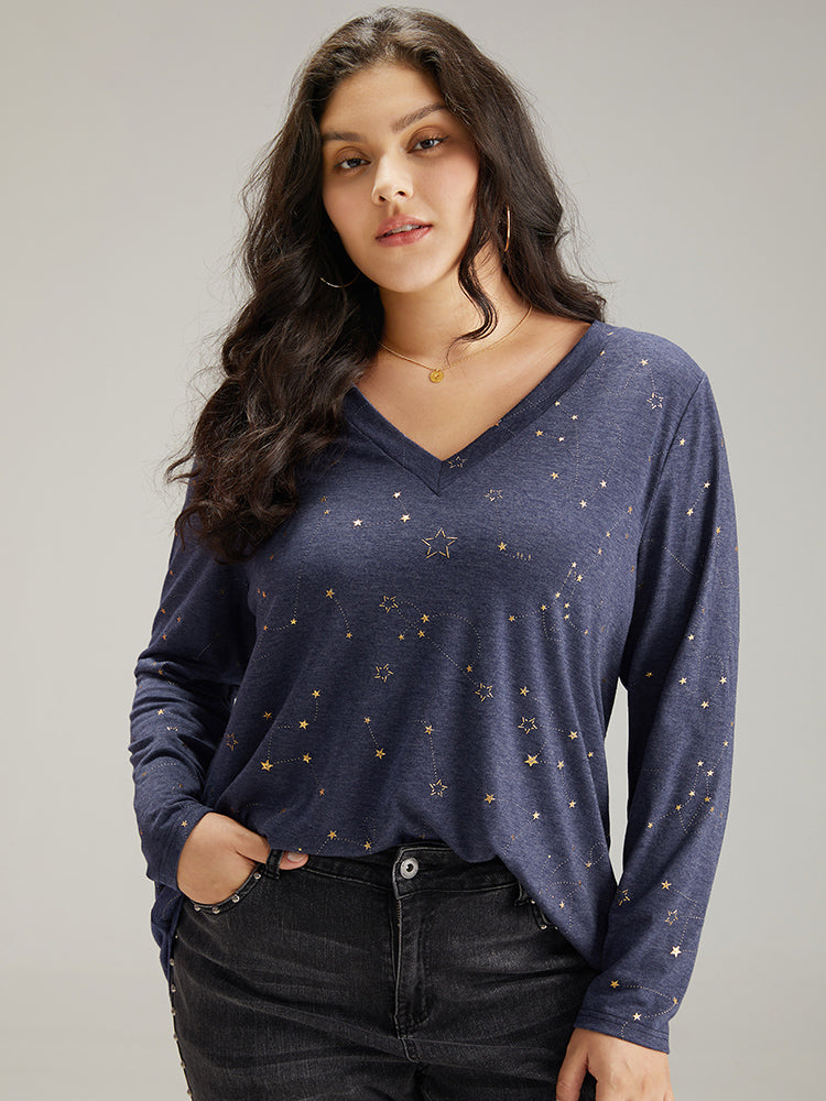 Star Glitter Long Sleeve T-shirt