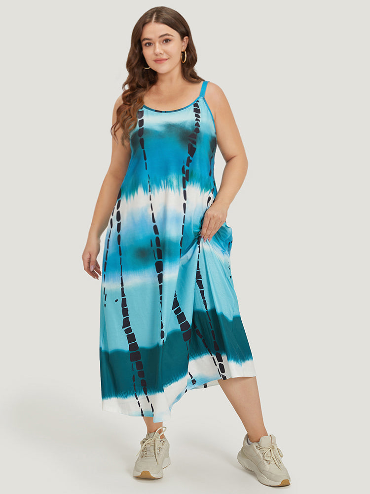 Ombre Tie Dye Pocket Cami Dress