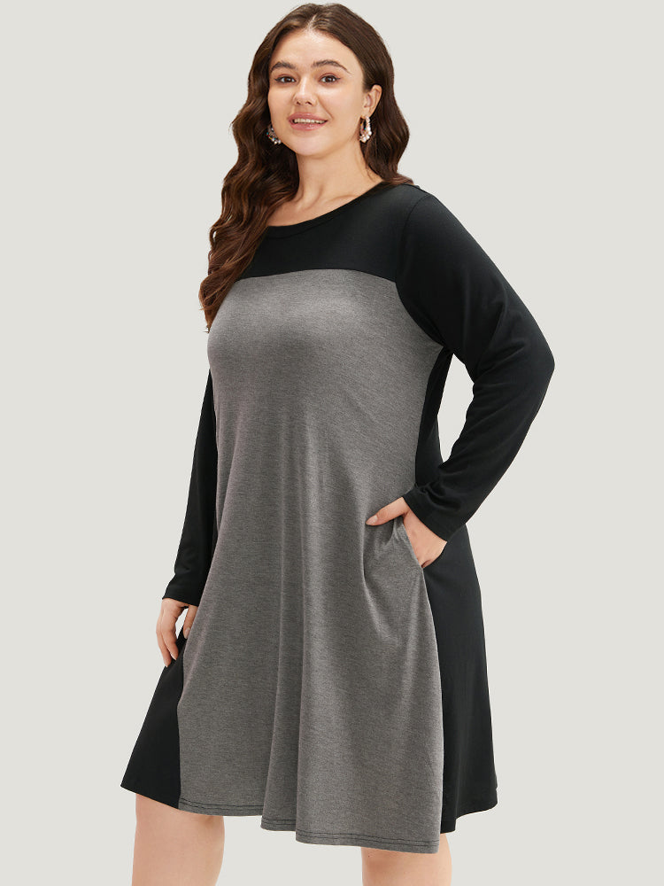 Supersoft Essentials Two Tone Pocket Dress