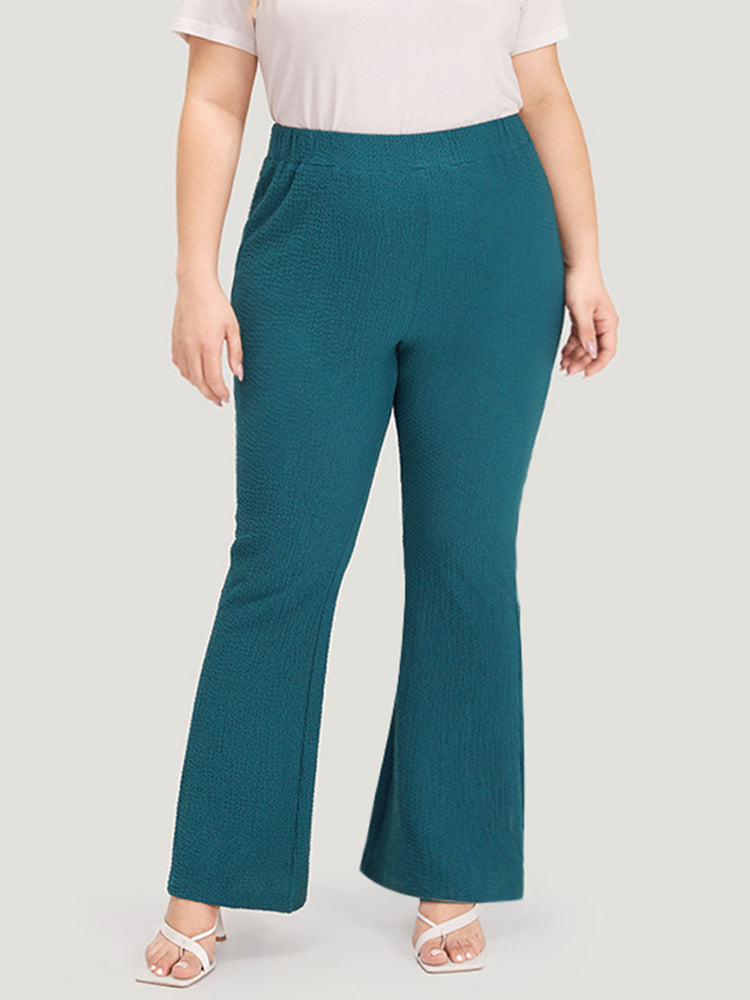 Plain Plisse Bootcut Very Stretchy Leggings