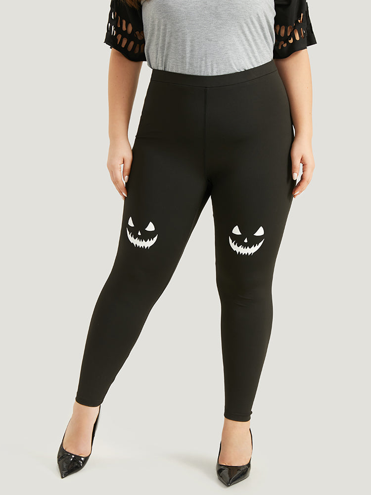 High Rise Halloween Print Leggings