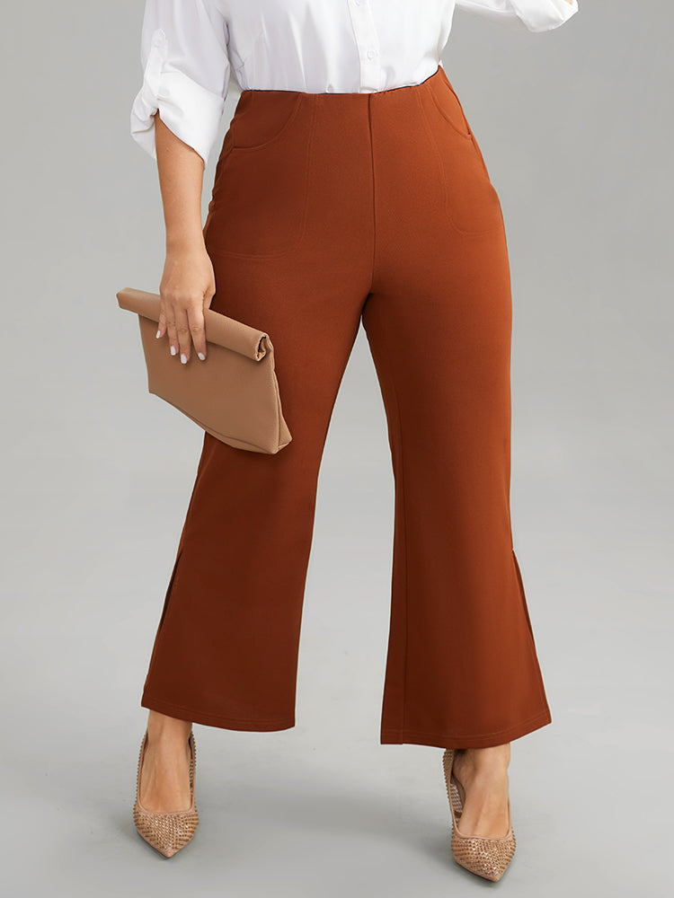 Plain Split Side Pocket Pants