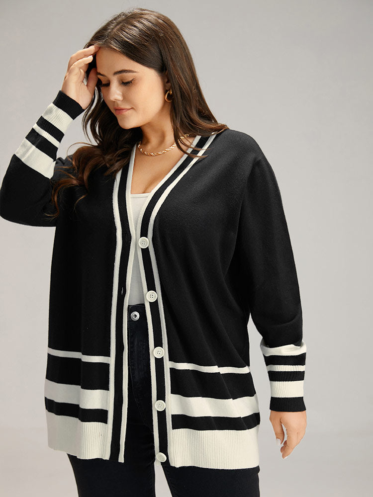 Supersoft Essentials Anti-Pilling Contrast Button Up Cardigan