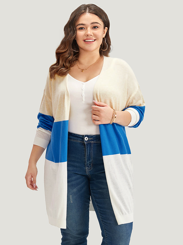 Supersoft Essentials Contrast Open Front Lightweight Cardigan