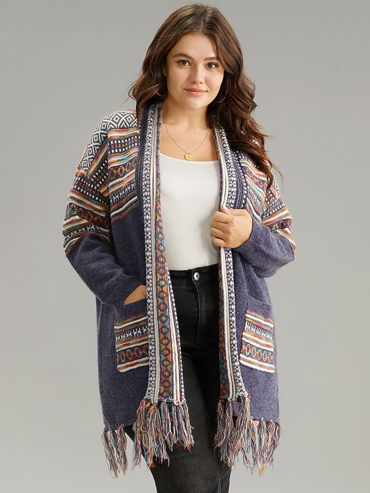 Supersoft Essentials Bandana Tassel Trim Cardigan