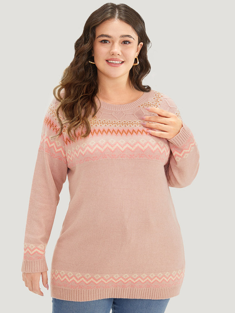 Supersoft Essentials Geometric Graphic Plisse Pullover