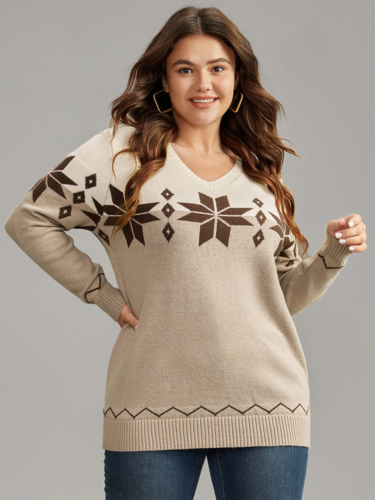 Supersoft Essentials Anti-Pilling Snowflake Print Pullover