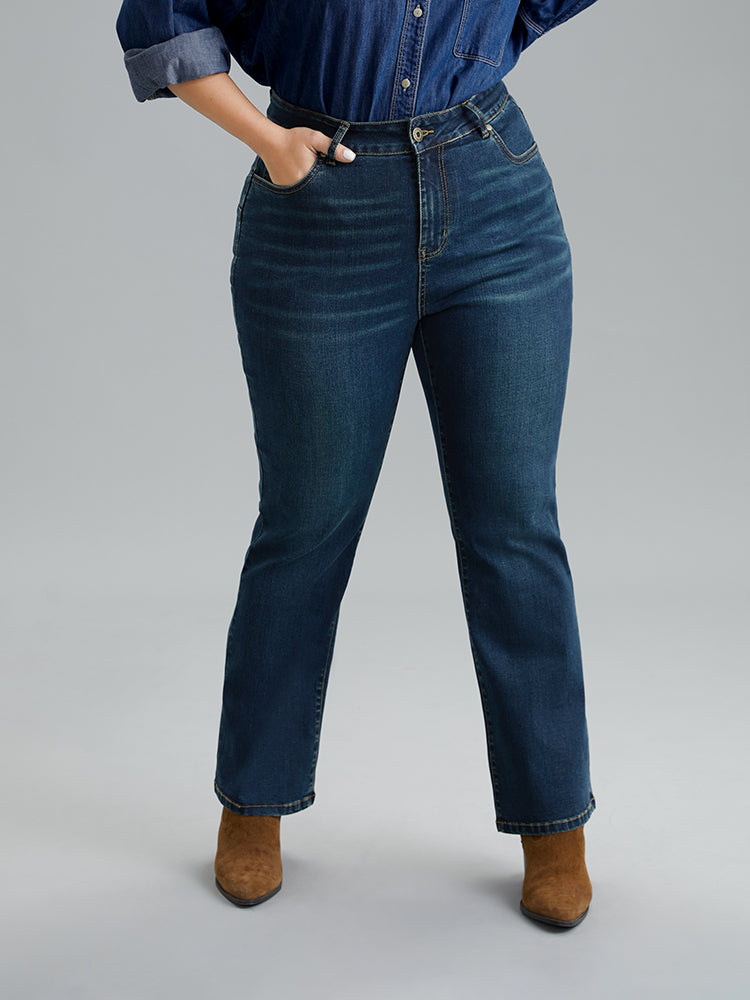 Dark Wash Very Stretchy Straight Leg Jeans