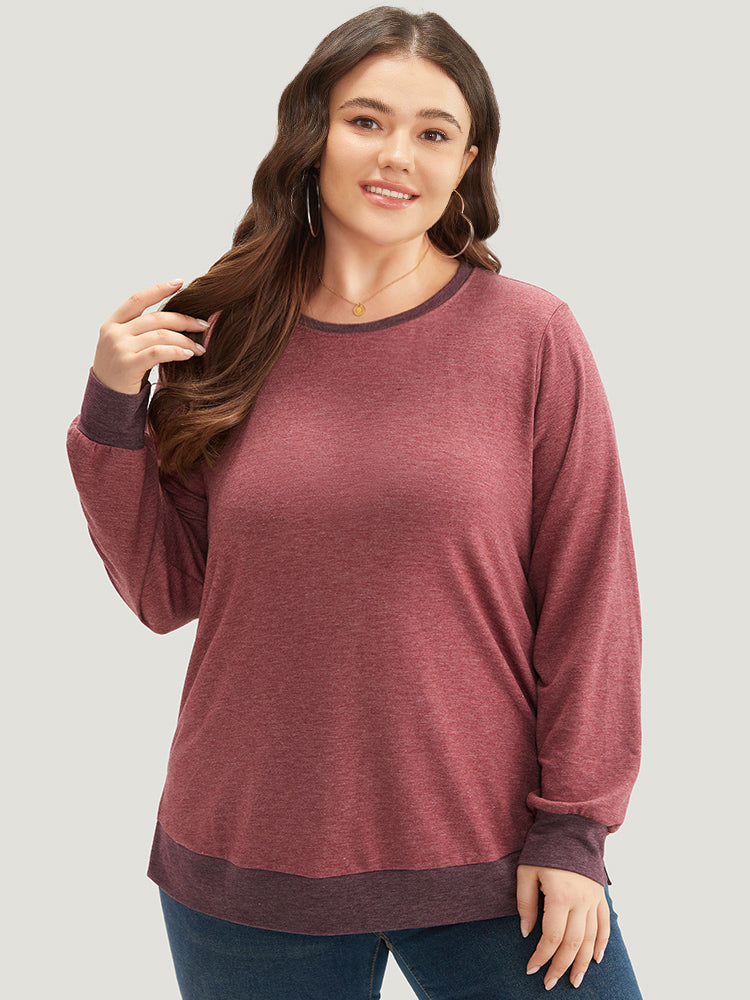 Two Tone Split Side Sweatshirt