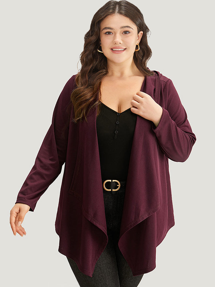 Supersoft Essentials Hooded Asymmetrical Hem Kimono