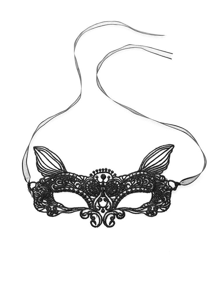 Halloween Bat Lace Eye Mask