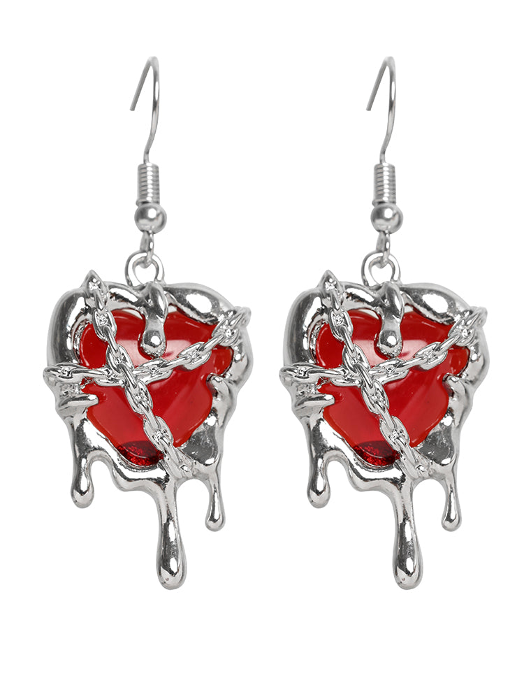 Halloween Heart Contrast Earrings