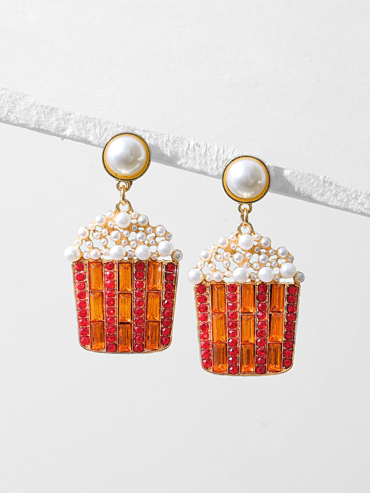 Popcorn Pearl Beaded Drop Earrings