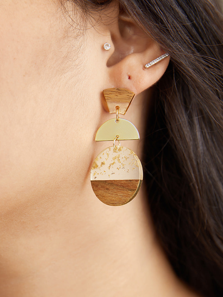 Geometric Irregular Drape Elegance Earrings