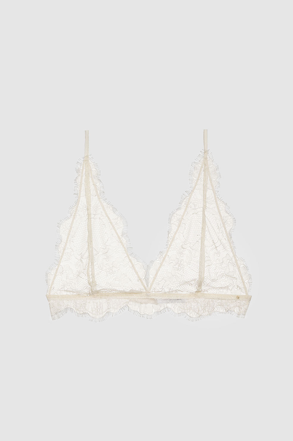 ANINE BING Delicate Lace Bra in Ivory