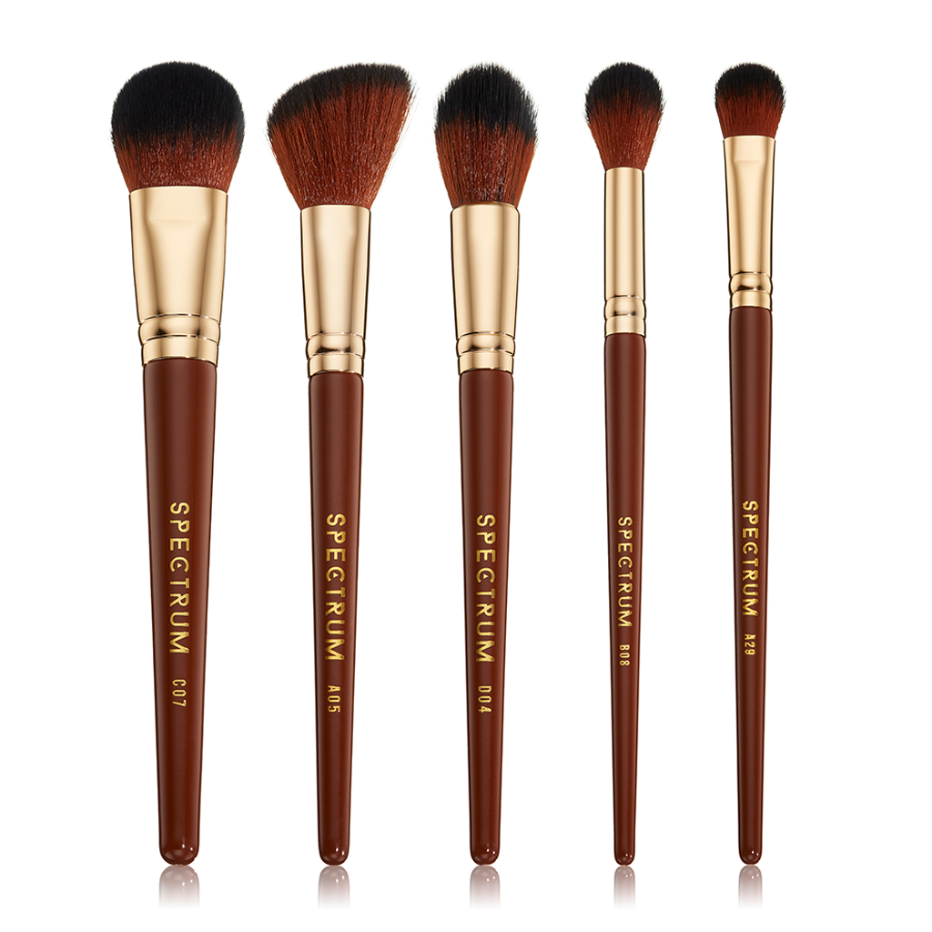 Pantherine 5 Piece Face Makeup Brush Set