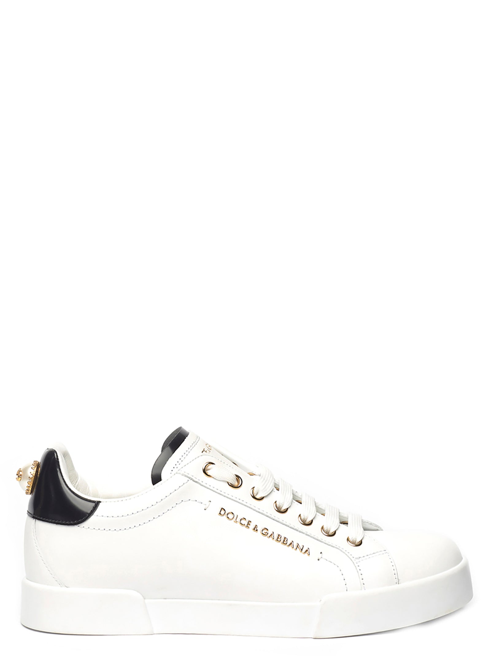 Dolce & Gabbana-'Portofino' Sneakers Bianco-Donna