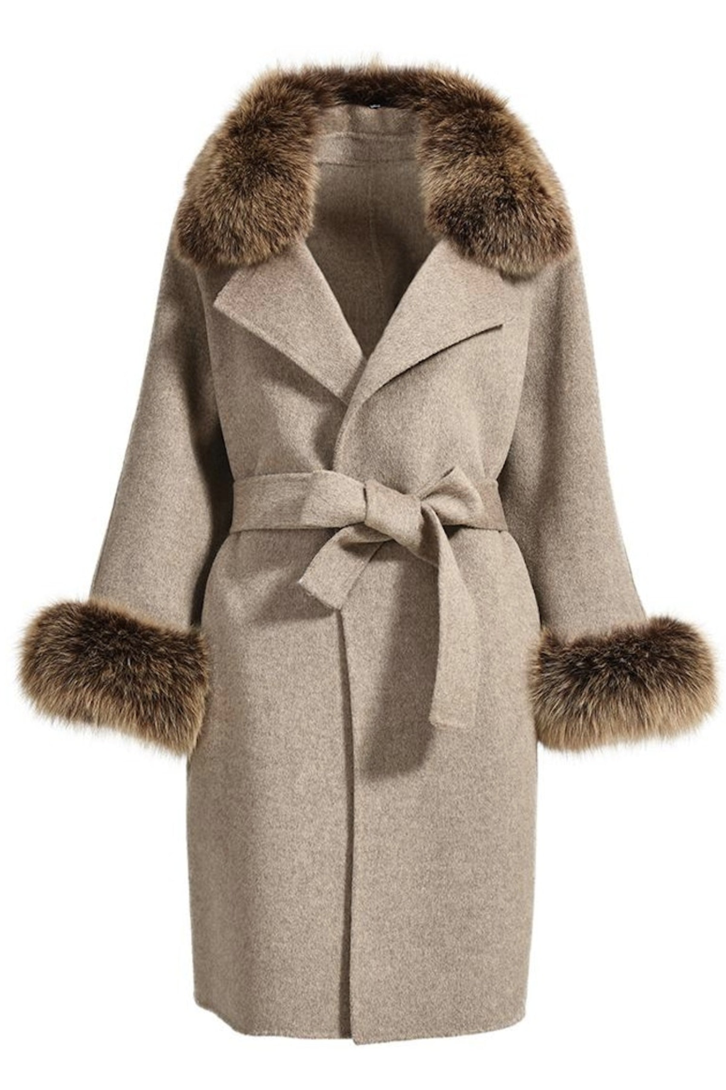 Wanan Touch-Cappotto Chiara Special in Misto Cachemire-Donna -Marrone