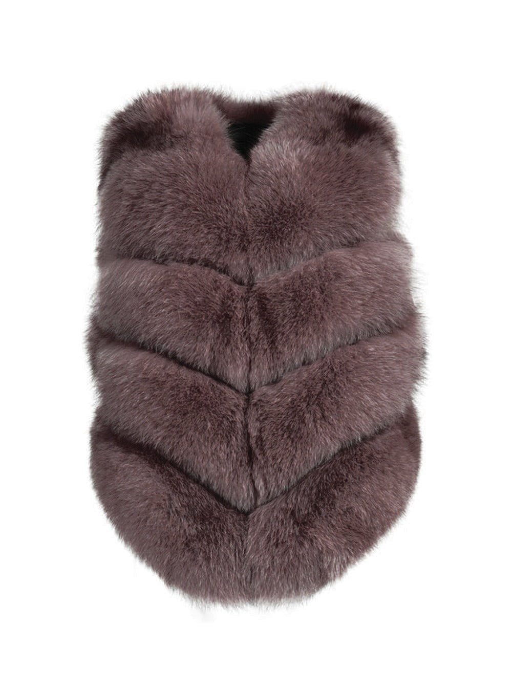 Wanan Touch-Gilet Ami Marrone in Pelliccia di Volpe-Donna -Marrone