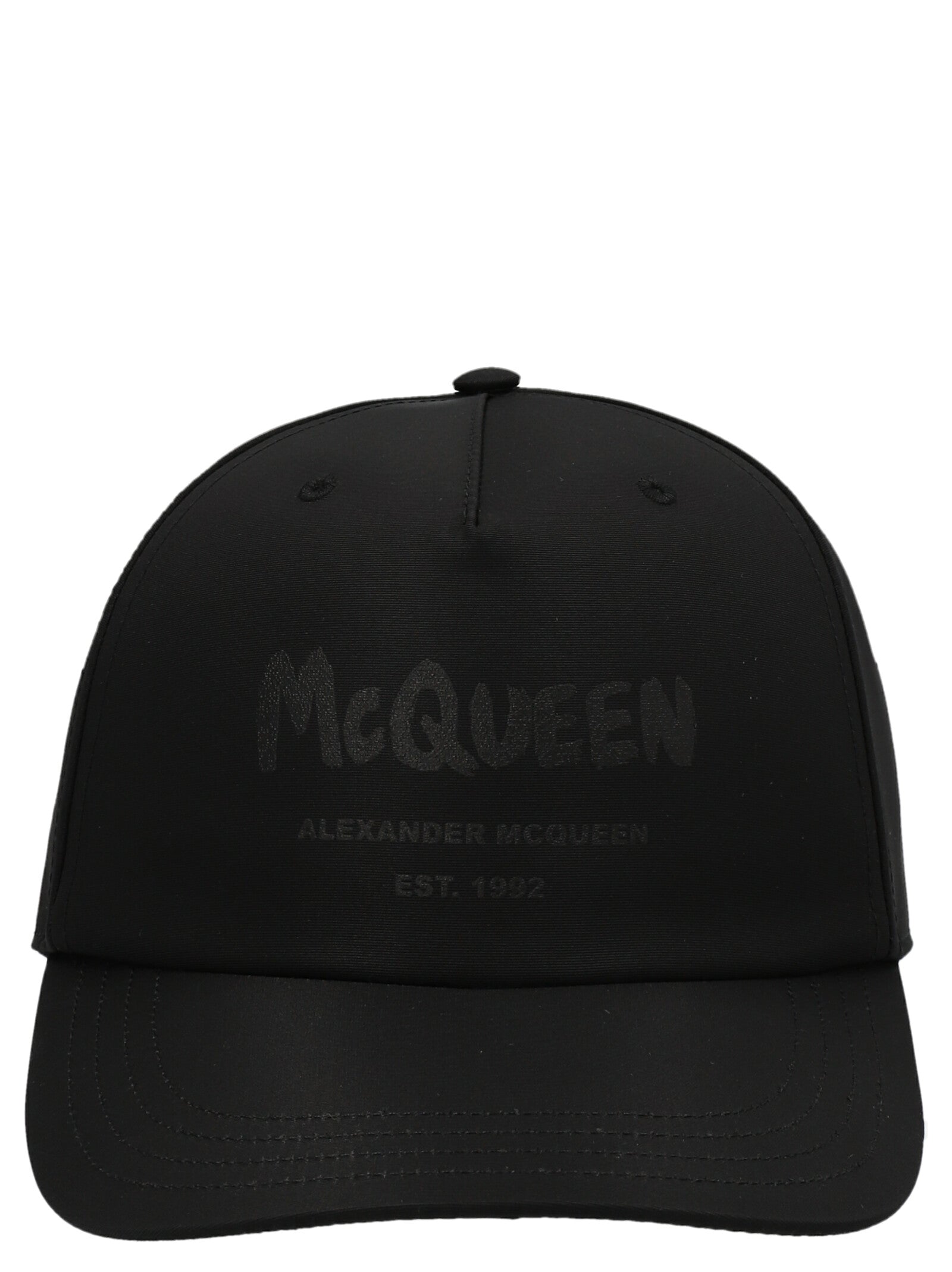 Alexander Mcqueen-'Tonal Graffiti' Cappelli Nero-Uomo