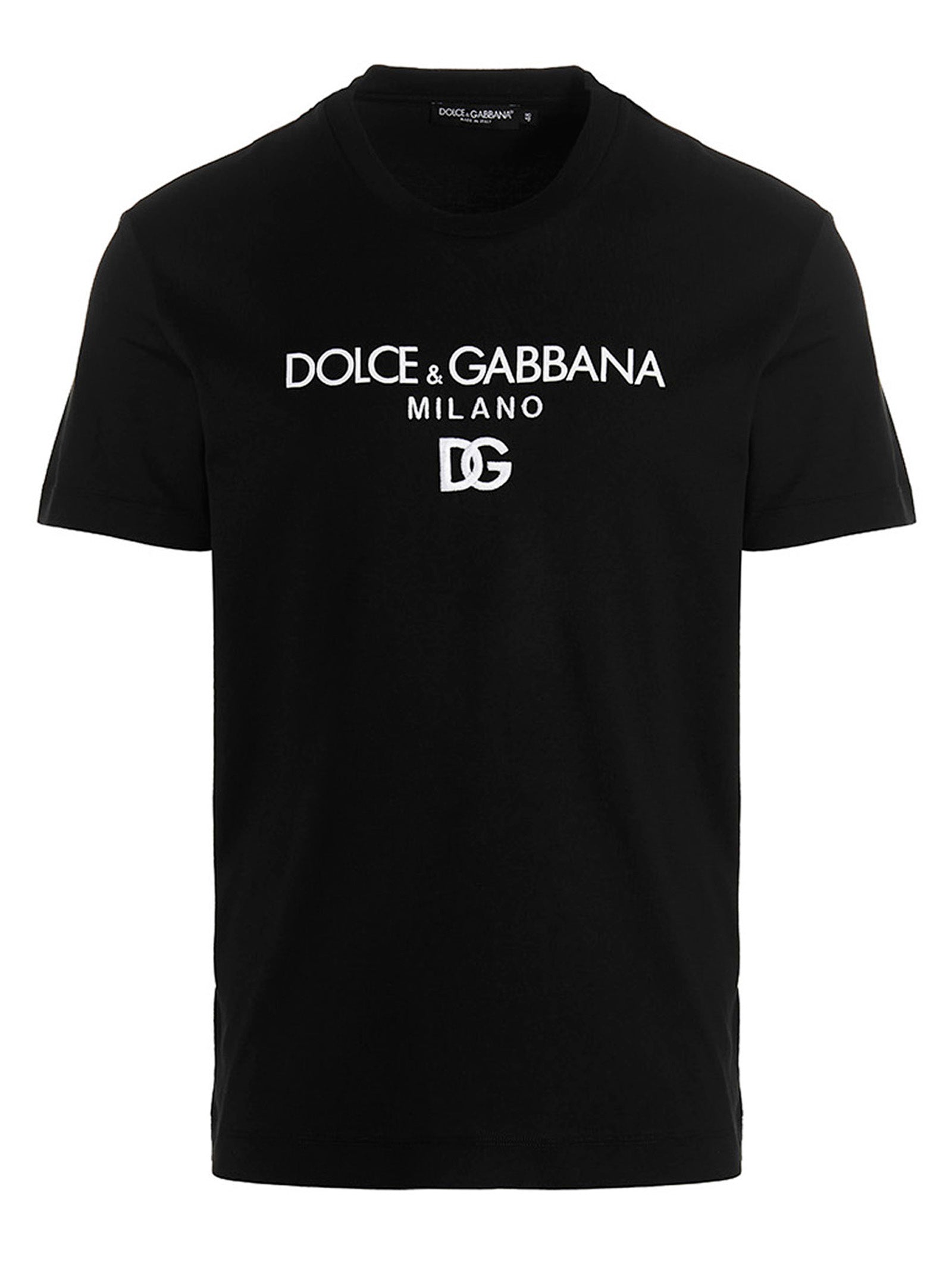 Dolce & Gabbana-'DG Essential' T Shirt Nero-Uomo