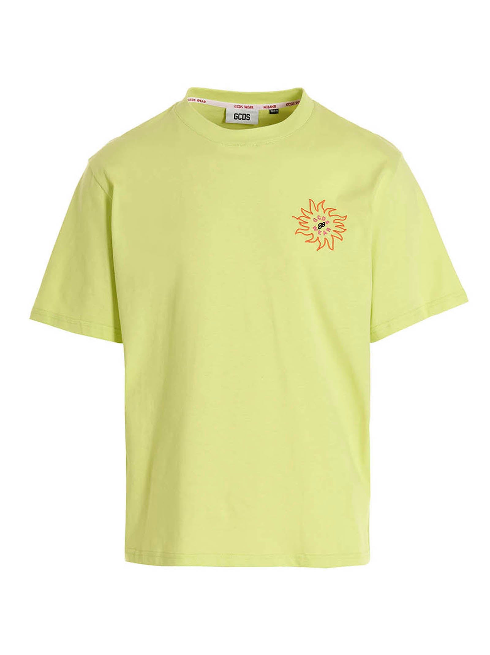 Gcds-'Surfing Weirdo' T Shirt Verde-Uomo