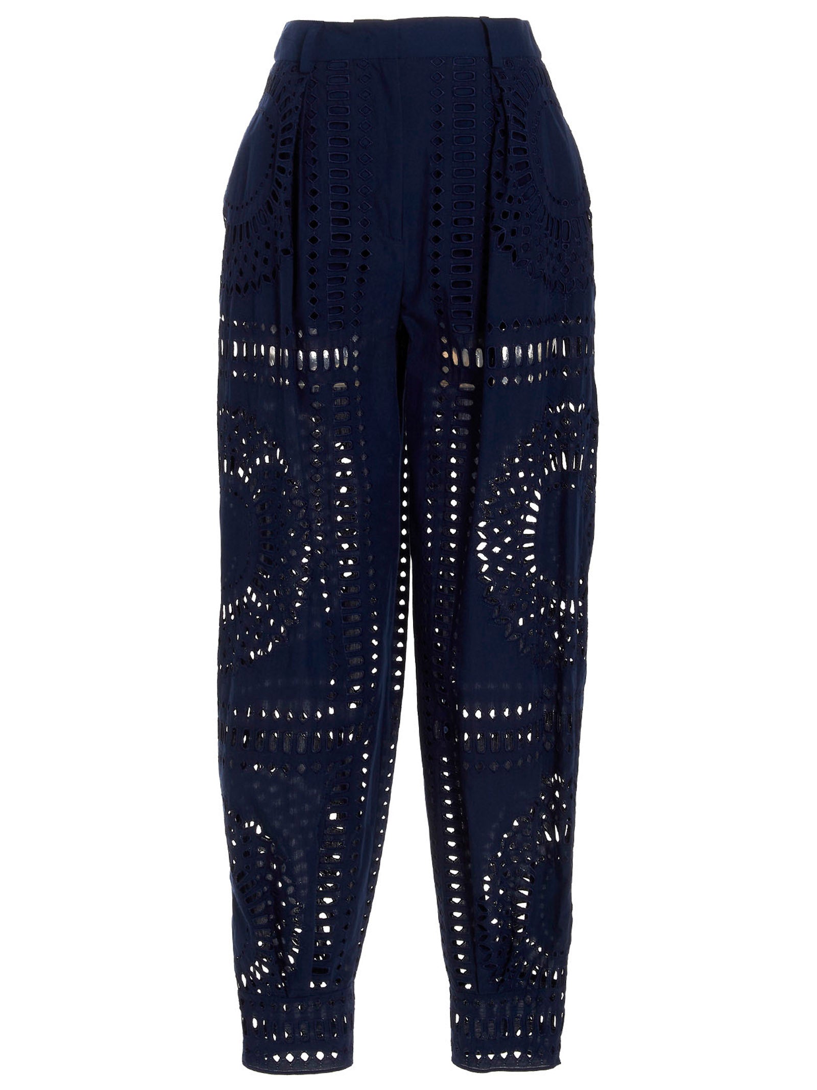 Alberta Ferretti-Pantaloni Blu-Donna