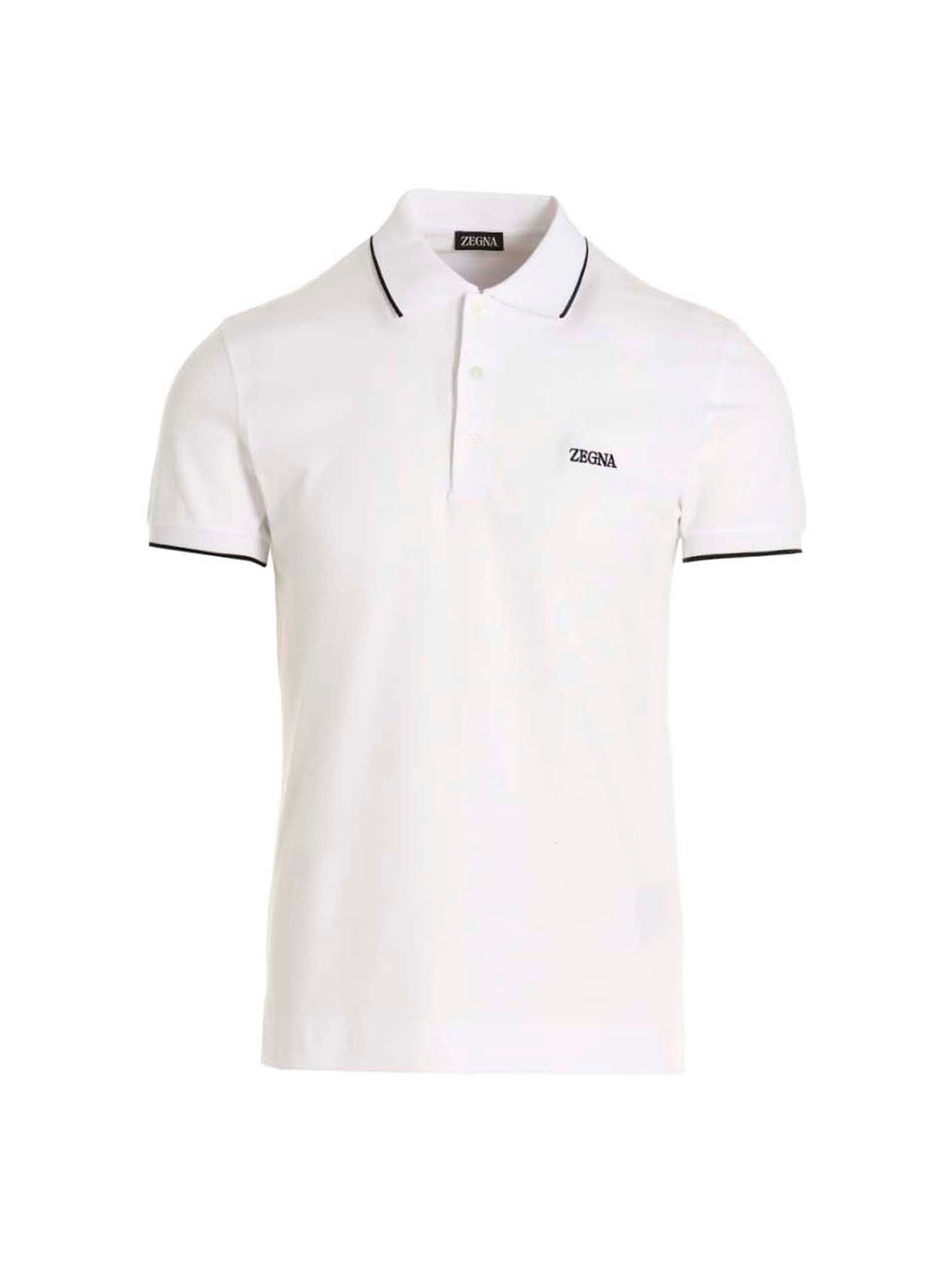 Zegna-Polo Bianco-Uomo