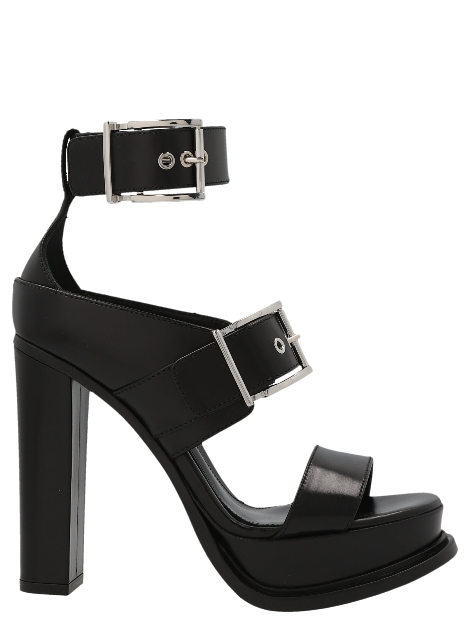 Alexander Mcqueen-Sandali Nero-Donna