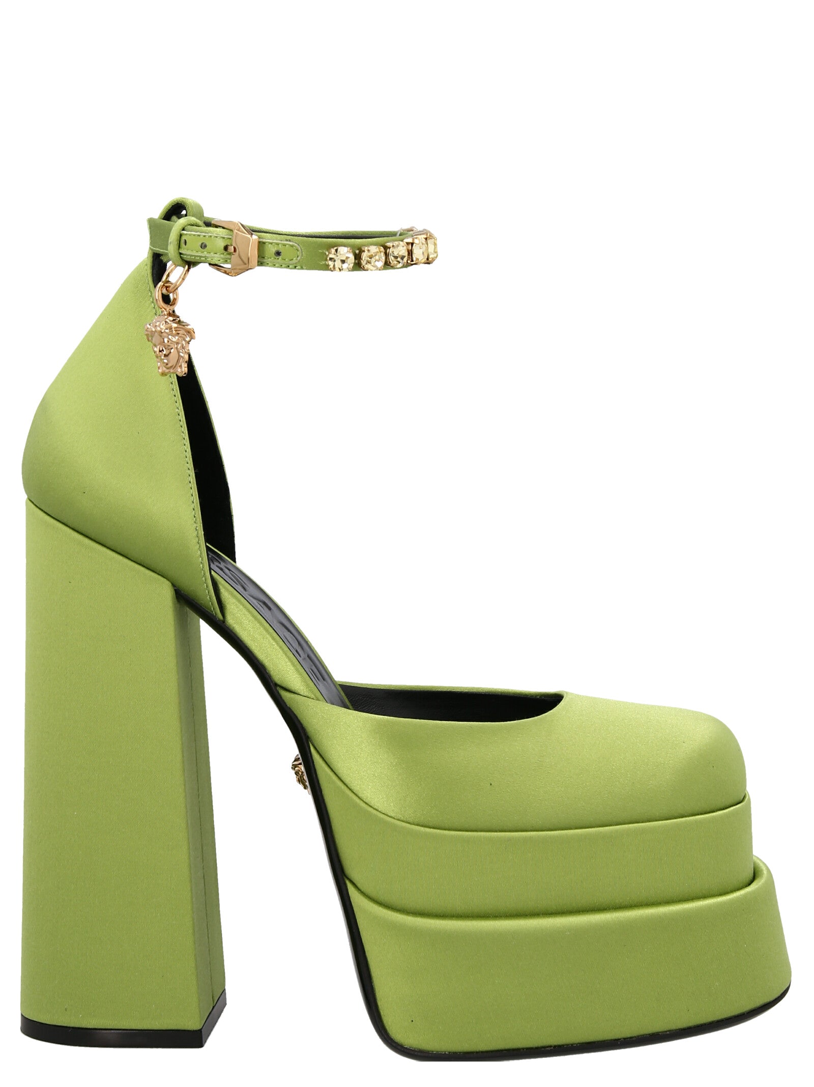 Versace-'Medusa Aevitas' Decollete Verde-Donna