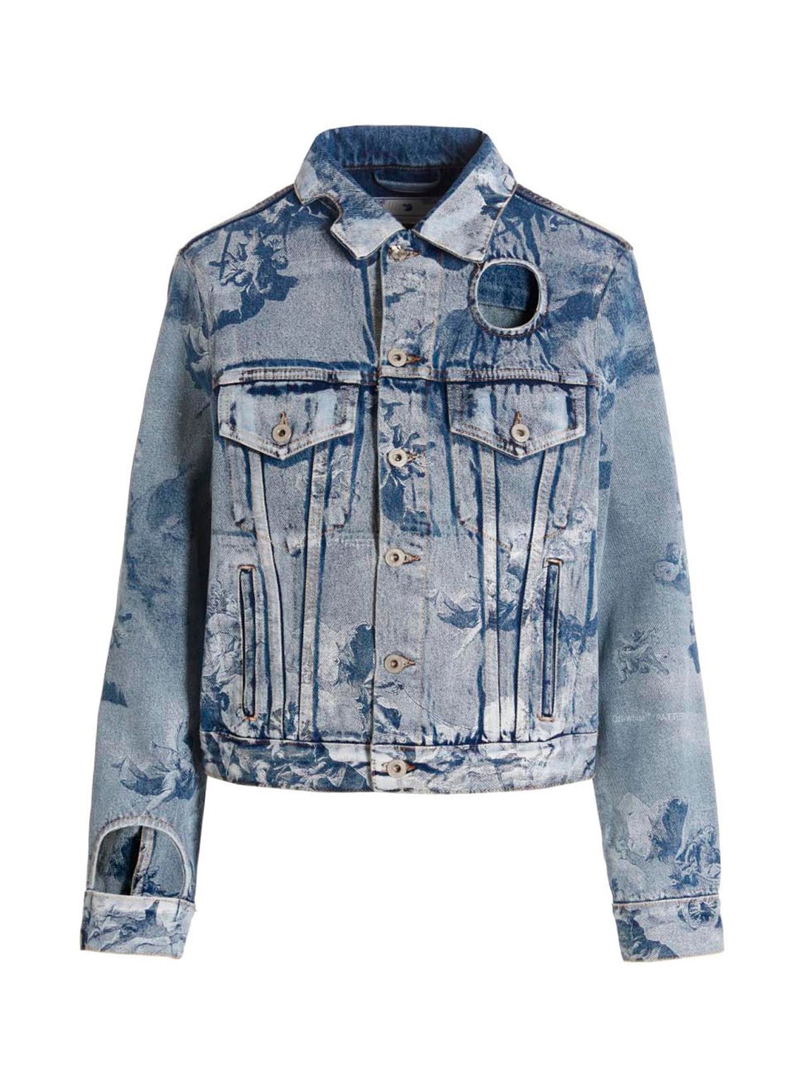 Off-White-'Sky meteor' Giacche Celeste-Donna