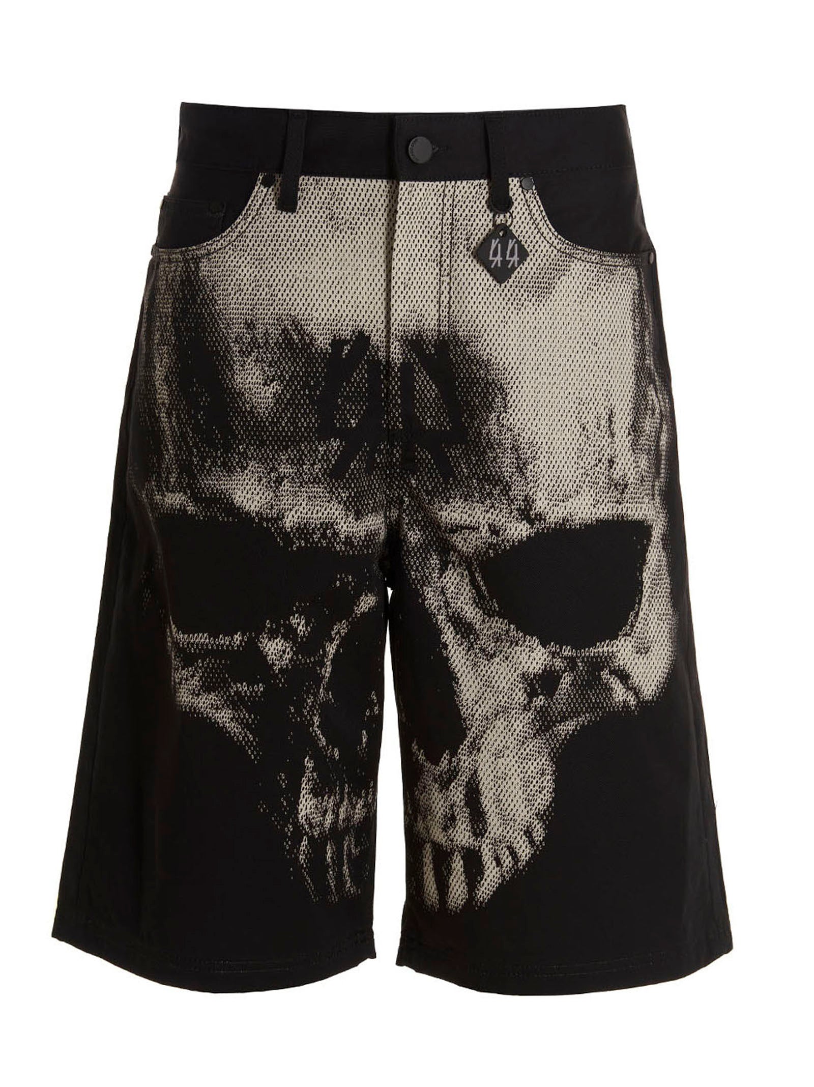 44 Label-'Big Skull' Bermuda, short Nero-Uomo