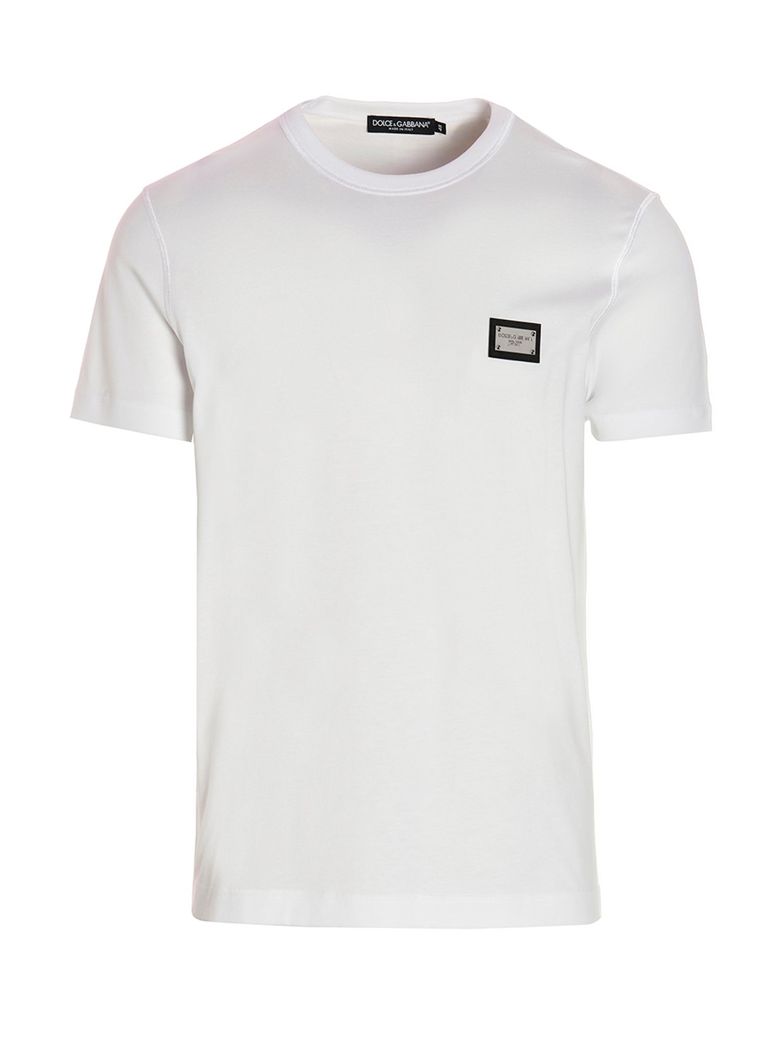 Dolce & Gabbana-'DG Essential' T Shirt Bianco-Uomo