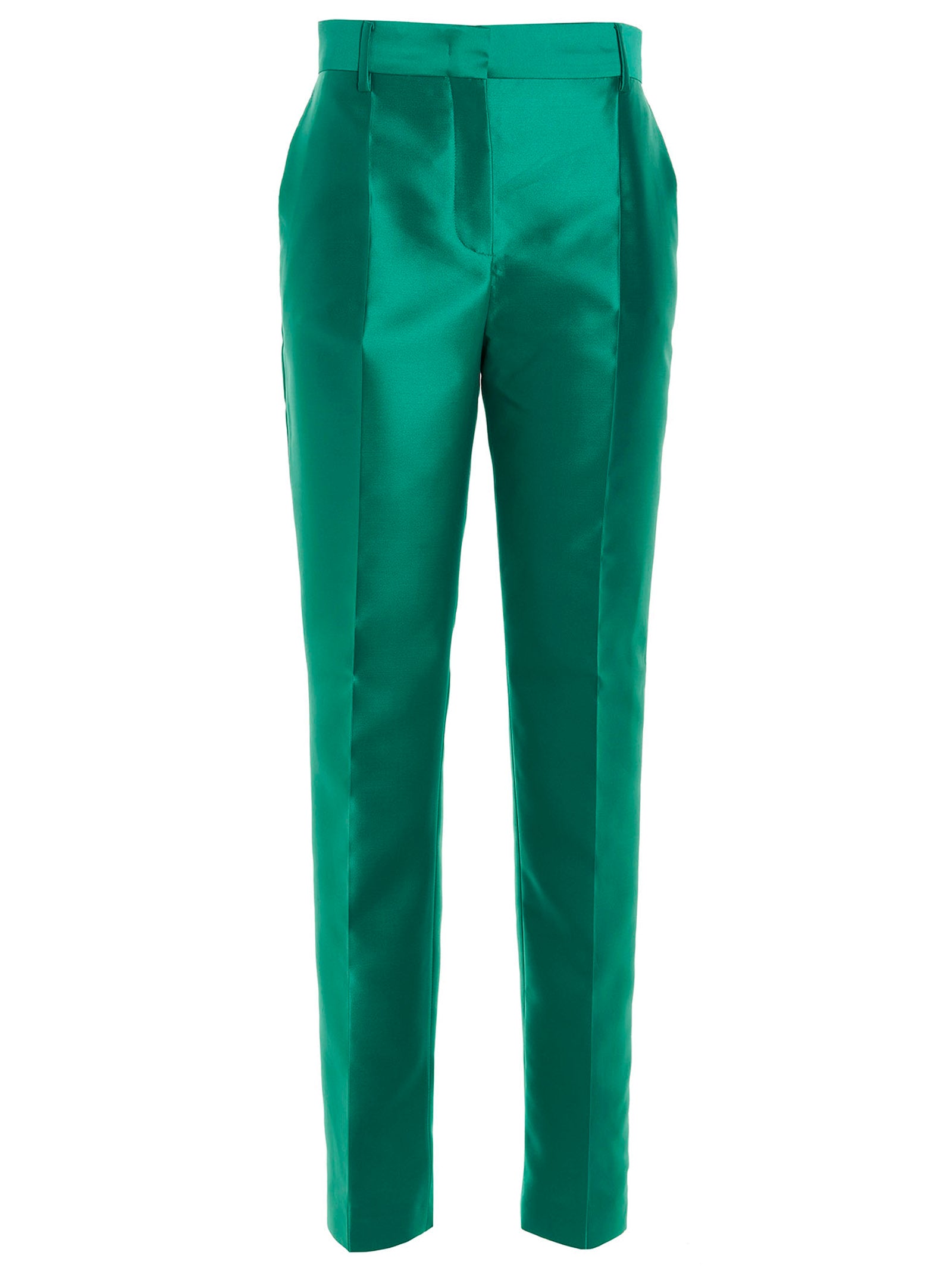 Alberta Ferretti-Pantaloni Verde-Donna