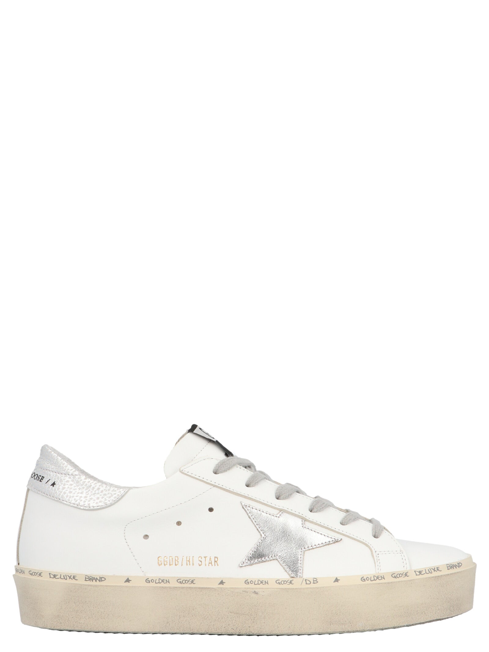 Golden Goose-'Hi-Star' Sneakers Bianco-Donna