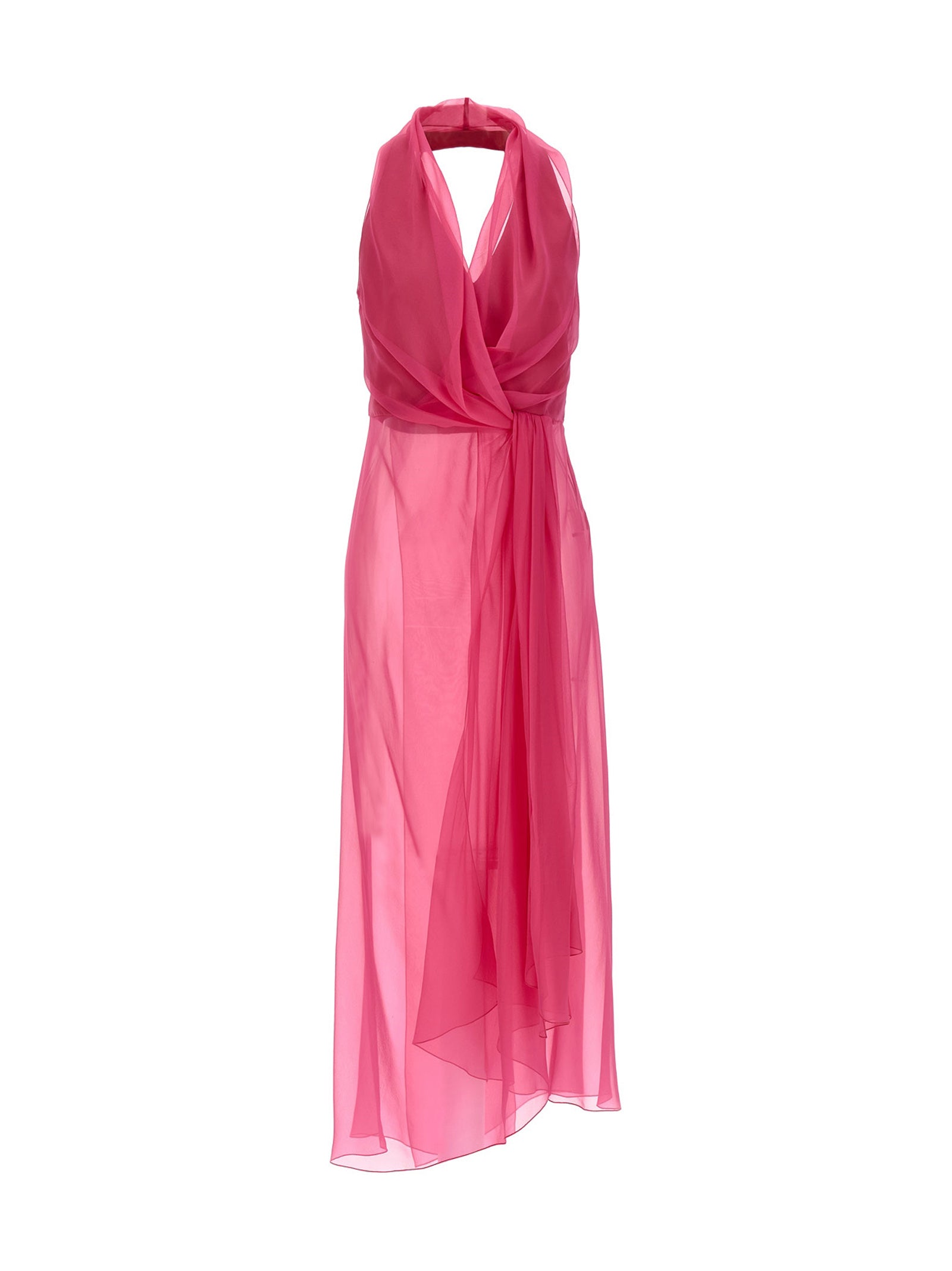 Alberta Ferretti-Chiffon Top Top Fucsia-Donna