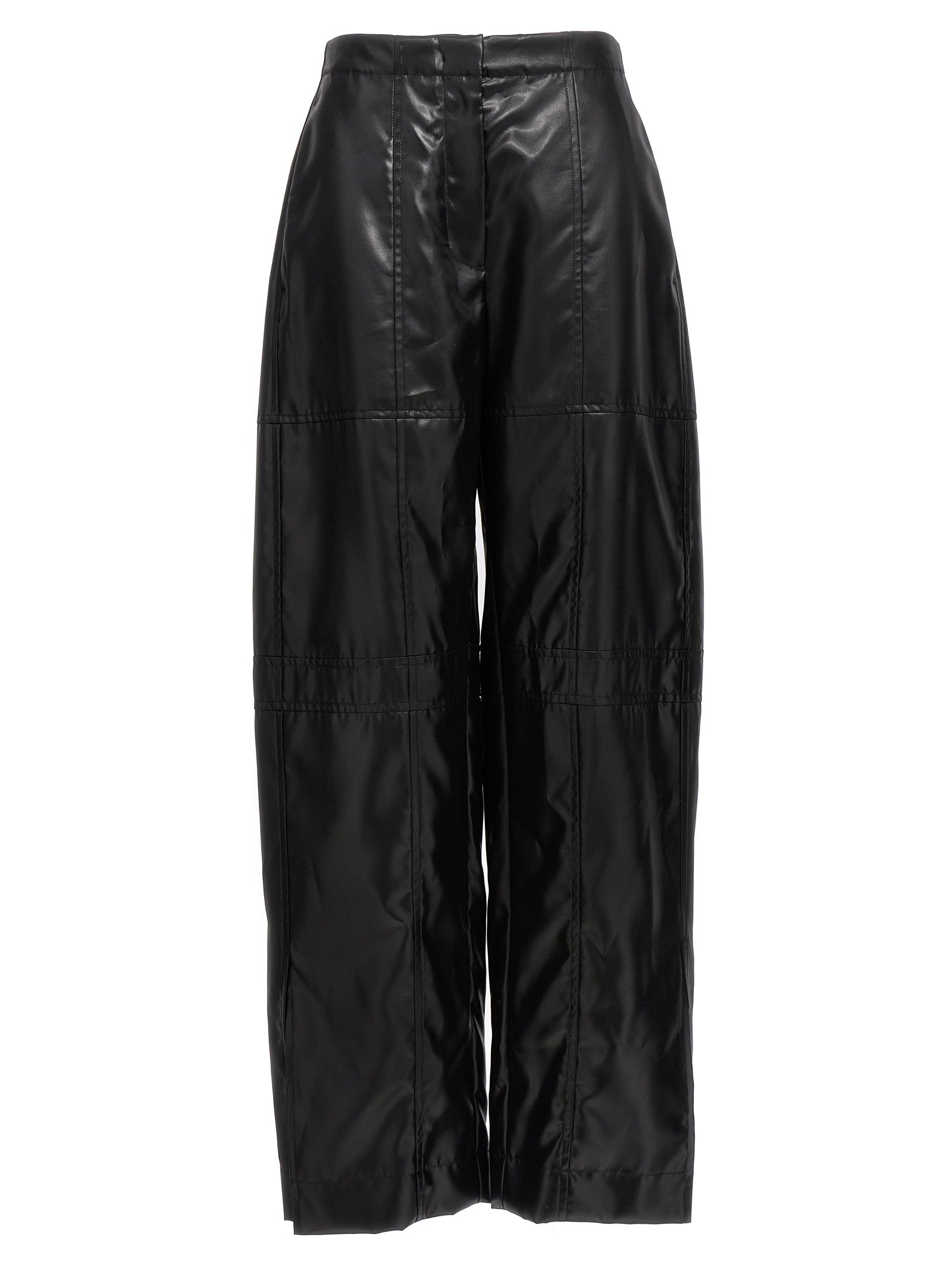 Jil Sander-Coated Pantaloni Nero-Donna