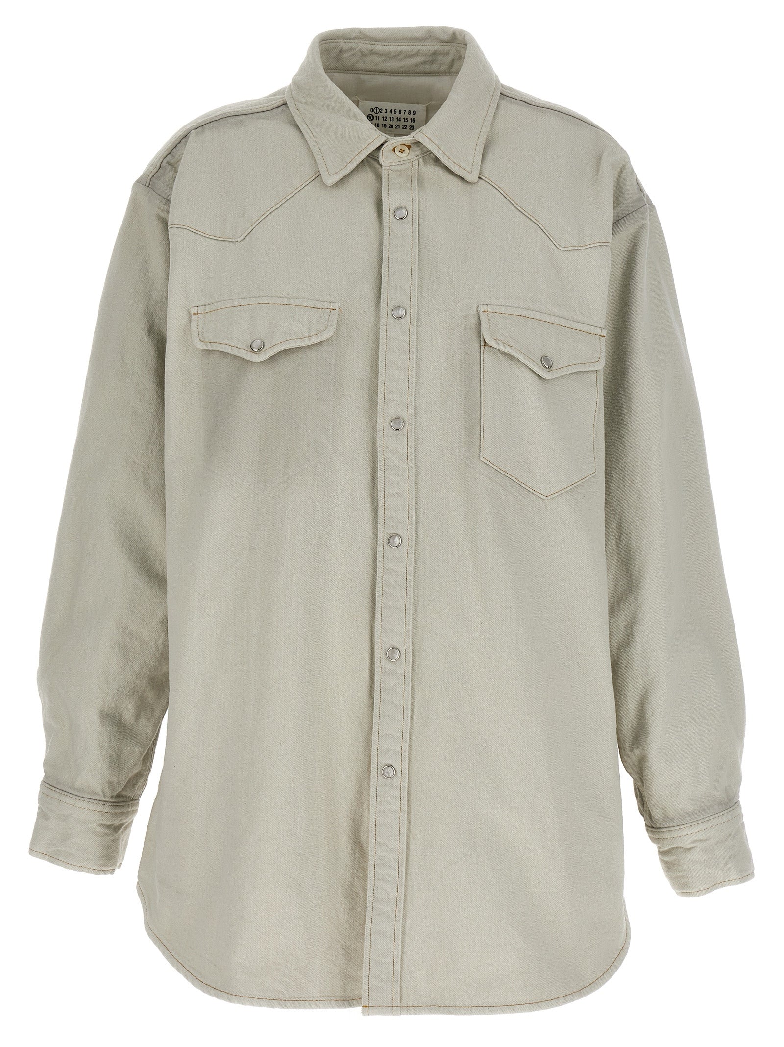 Maison Margiela-Padded Overshirt Giacche Bianco-Donna