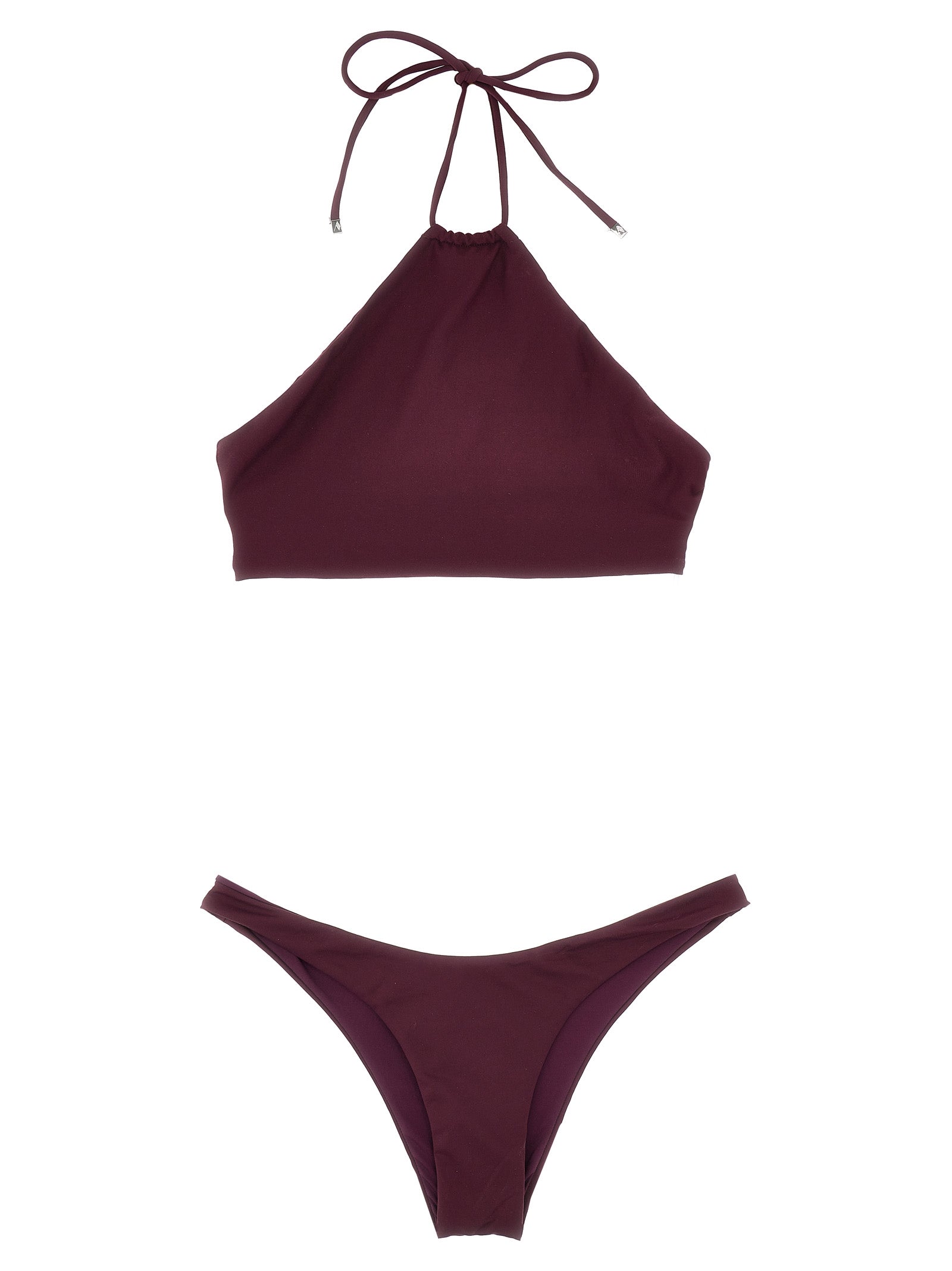 The Attico-Lace-Up Bikini Beachwear Bordeaux-Donna