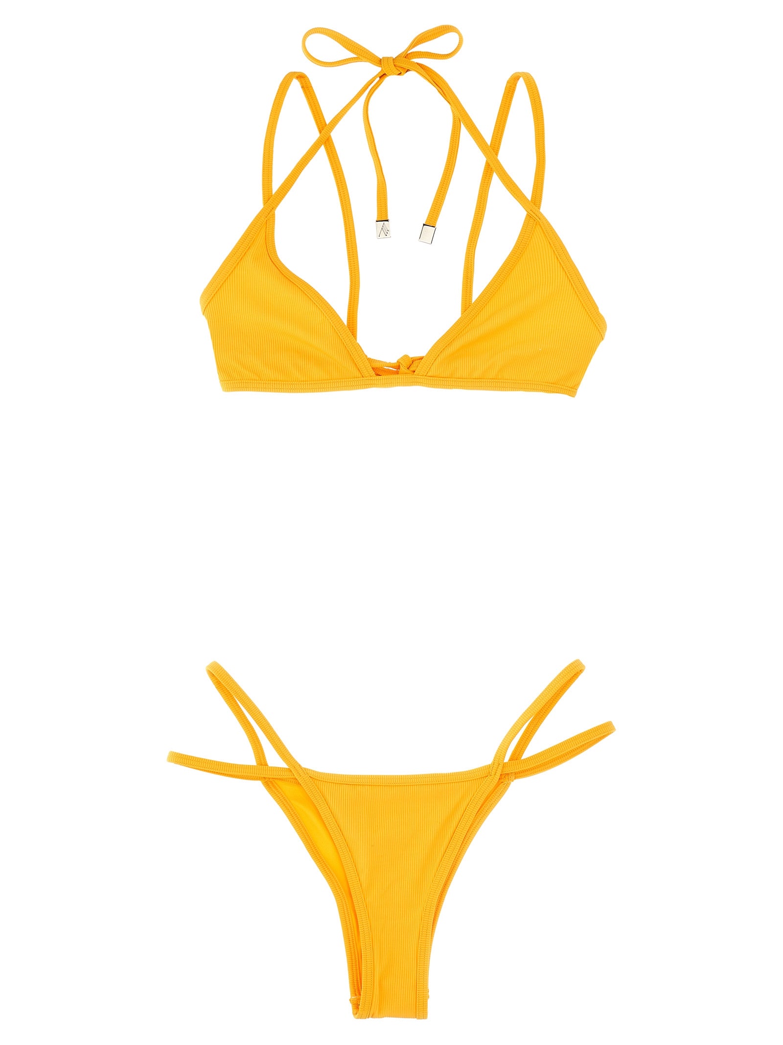 The Attico-Ribbed Bikini Beachwear Giallo-Donna