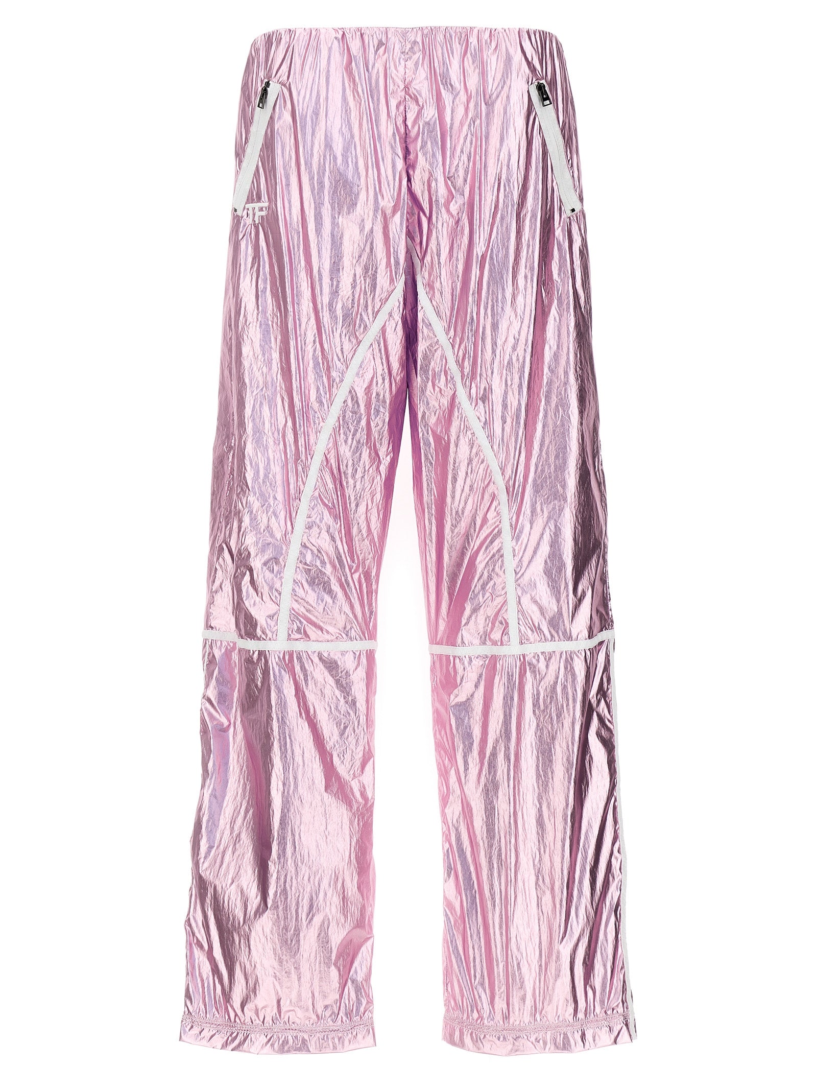 Tom Ford-Laminated Track Pantaloni Viola-Donna