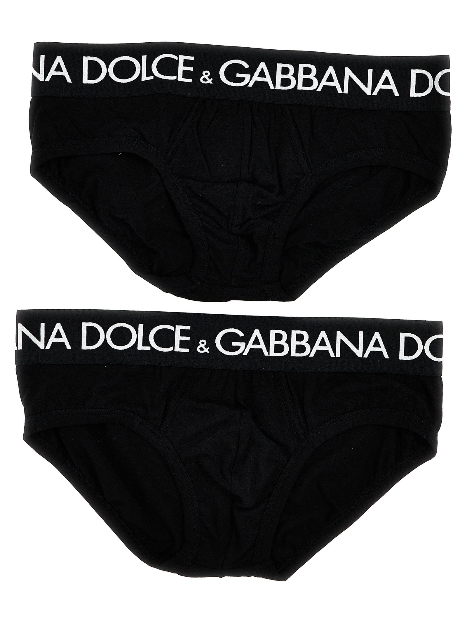 Dolce & Gabbana-Brando 2-Pack Briefs Intimo Nero-Uomo