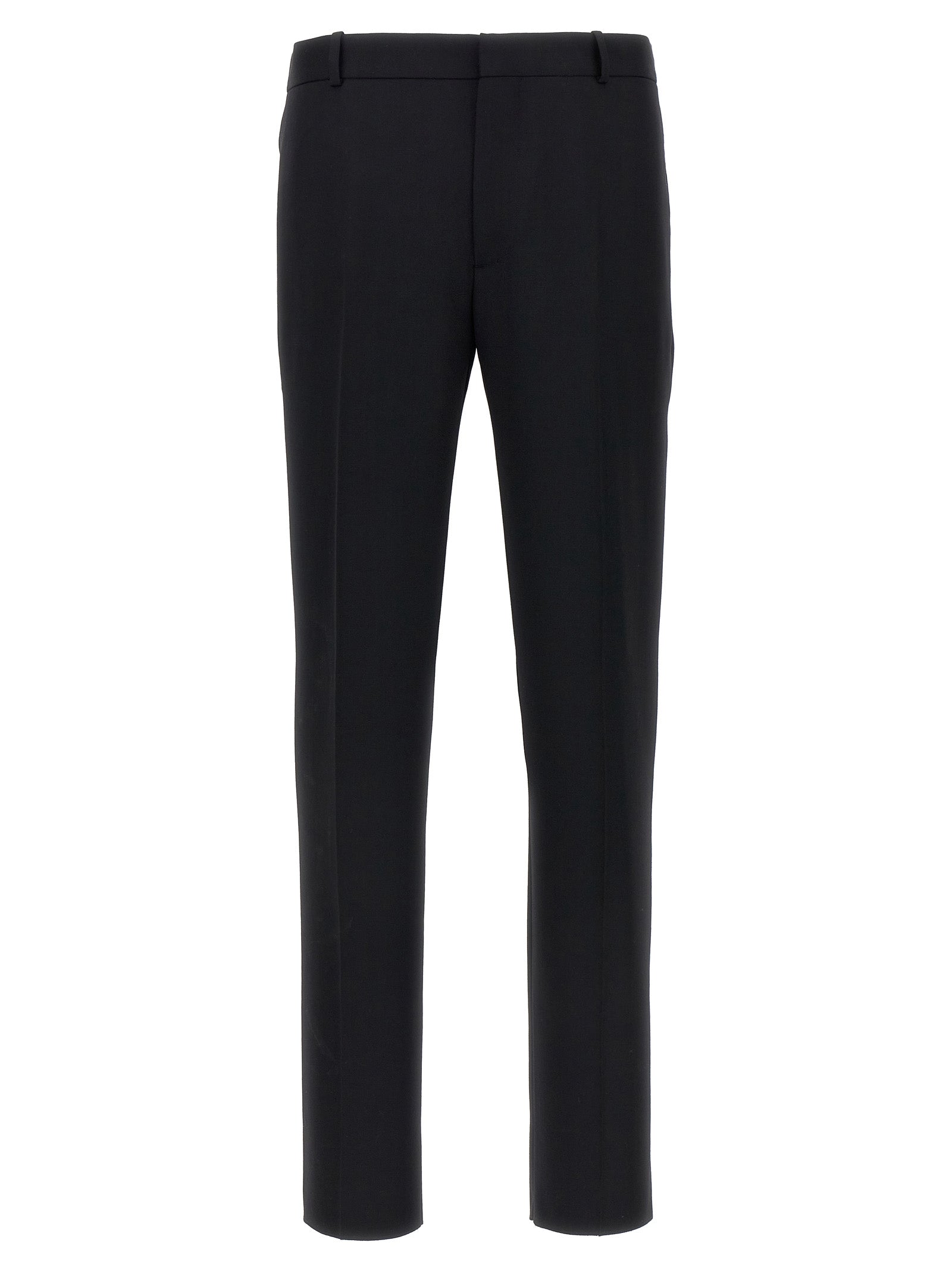 Alexander Mcqueen-Cigarette-Style Pantaloni Nero-Uomo