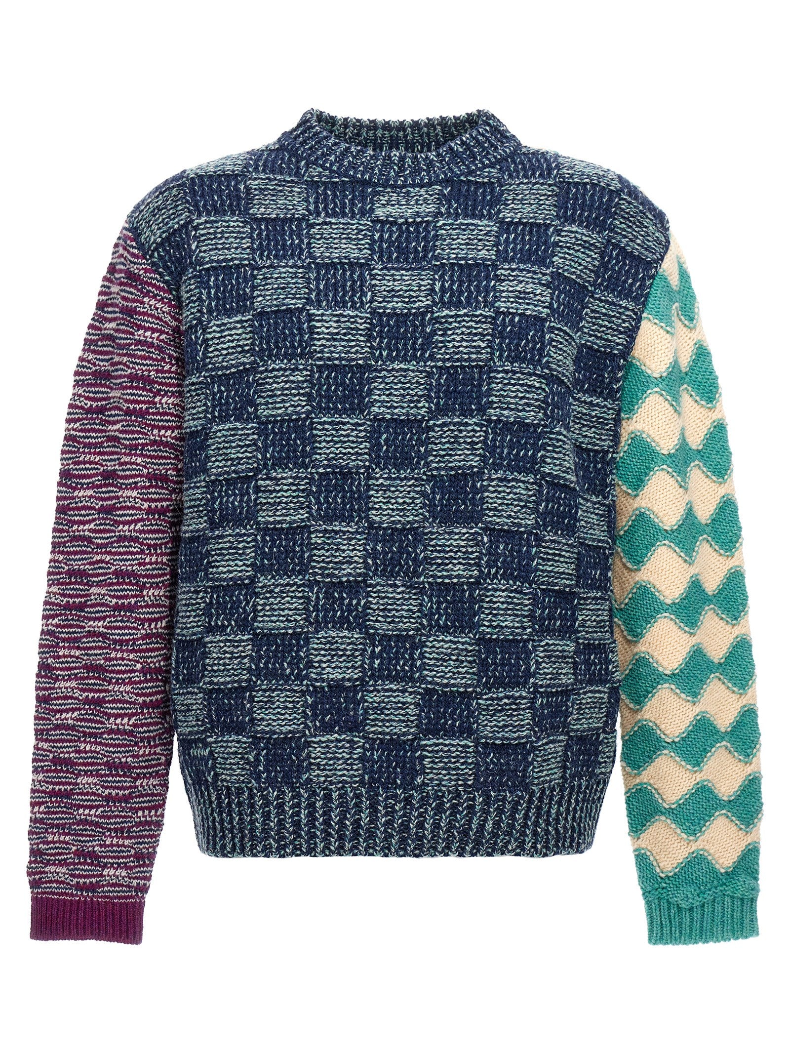 Marni-Patterned Yarn Sweater Maglioni Multicolor-Uomo