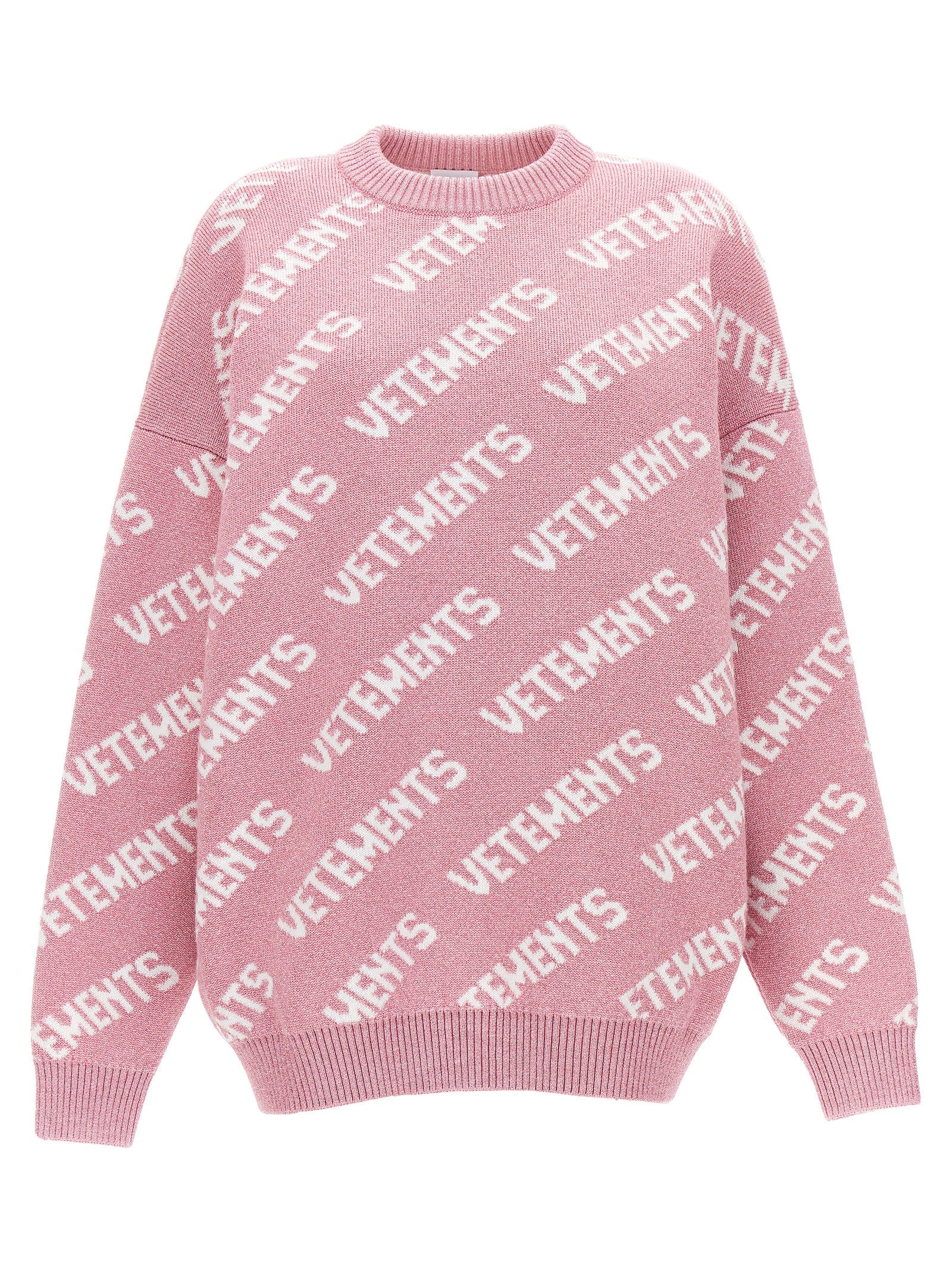 Vetements-Lurex Monogram Maglioni Rosa-Donna