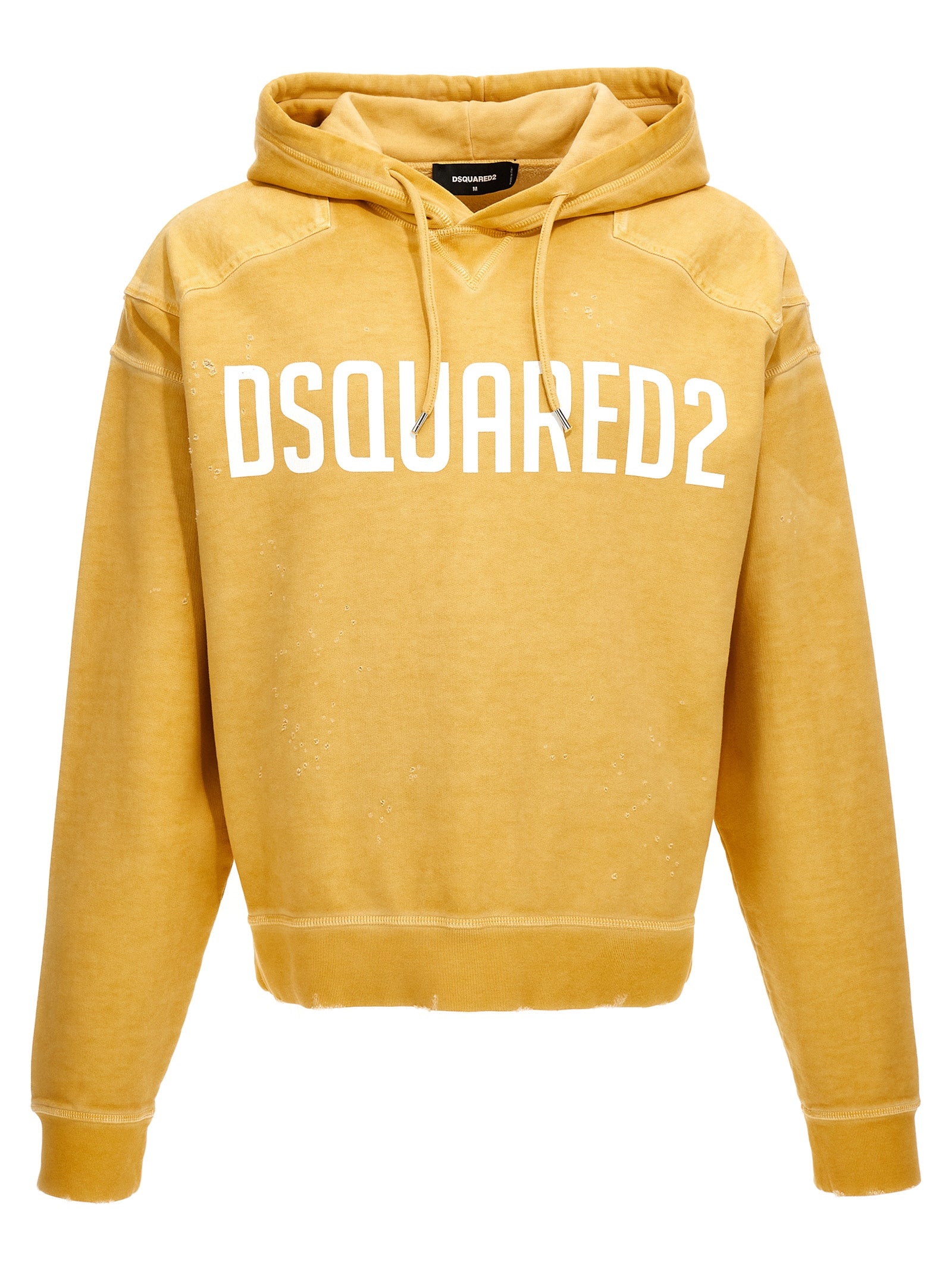 Dsquared2-Cipro Fit Hoodie Felpe Giallo-Uomo